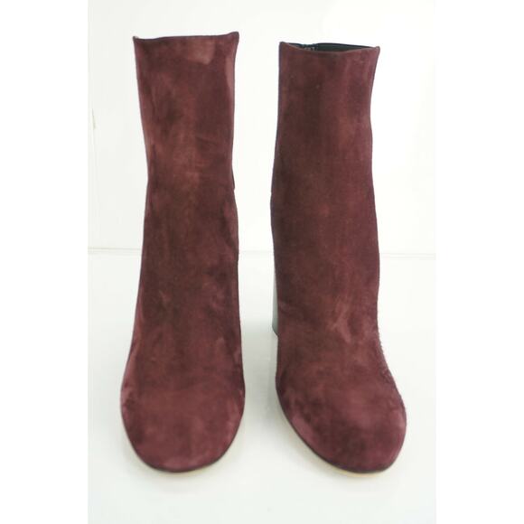 Rag & Bone Agnes Wine Suede Leather Heels Ankle Boots  Stretch  Chelsea - Picture 8 of 11